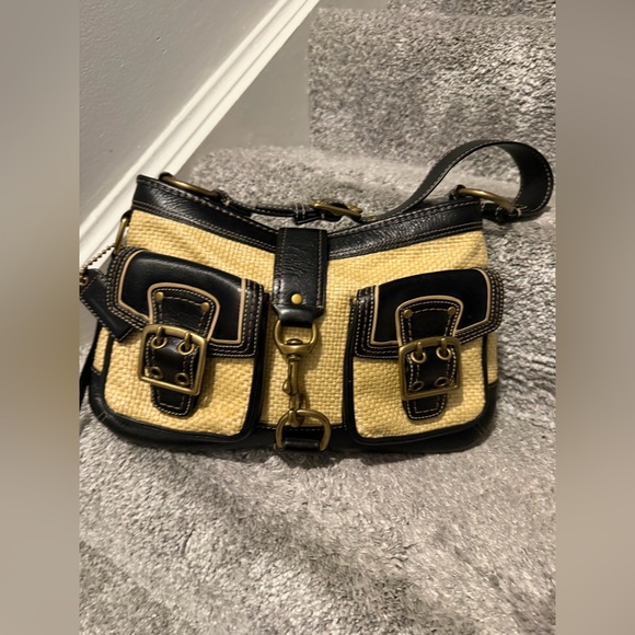 Coach Handbags - Coach Legacy Straw Hobo Shoulder Bag SOLD